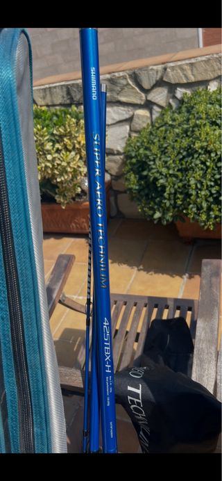 3 cañas surf casting Shimano y 3 carretes