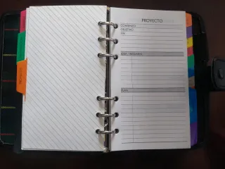 Agenda Vintage con Calculadora Solar