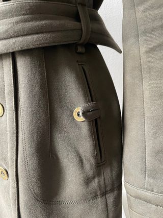 Zara Cappotto Verde Oliva Taglia L