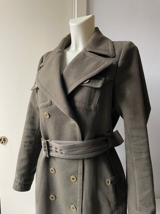 Zara Cappotto Verde Oliva Taglia L