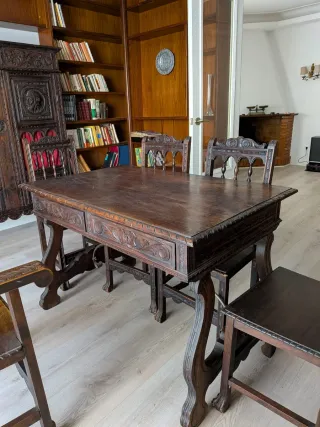 Conjunto Comedor Antiguo Estilo Castellano