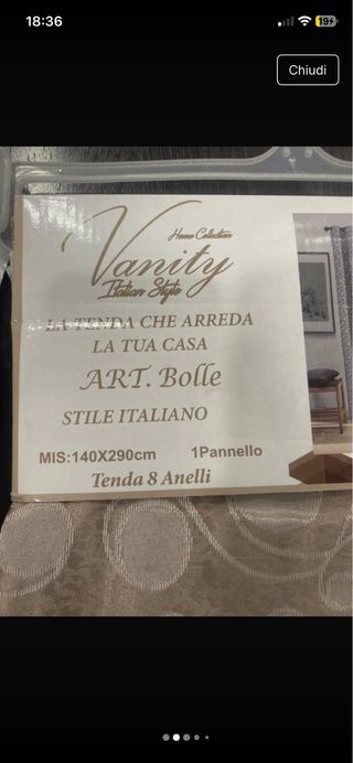 Tende a Pannello Beige/Grigio con Anelli