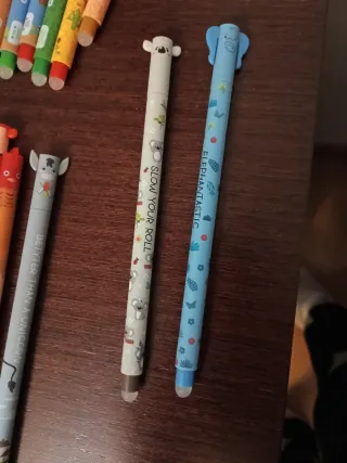 Bolígrafos Koala y Elefante Borrables