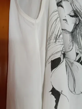 Camisa  tirantes Zara y Vaqueros Azules