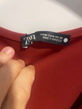 Vestido Zara Rojo Midi