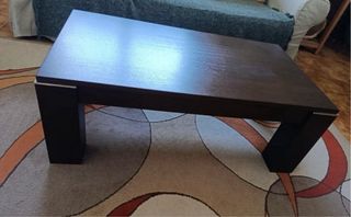 Mesa de centro madera oscura