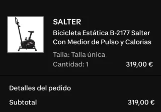 Bicicleta Estática Salter B-2177