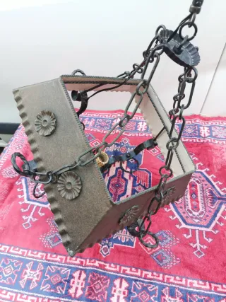 Lámpara de techoocolgante de metal estilo rústico