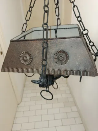 Lámpara de techoocolgante de metal estilo rústico