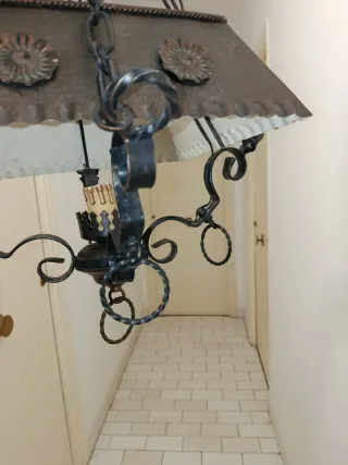 Lámpara de techoocolgante de metal estilo rústico