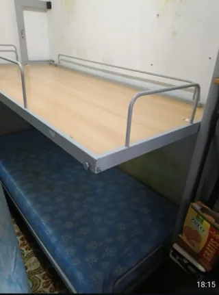 Cama litera madera y metal