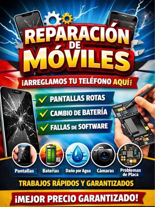 Arreglo de móviles – Pantallas rotas, batería,etc