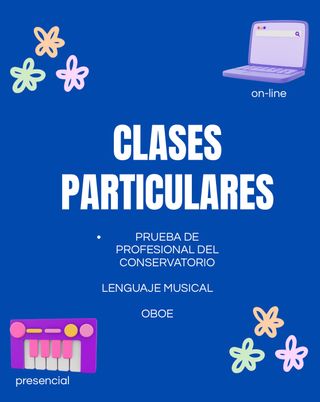 Clases particulares de música.