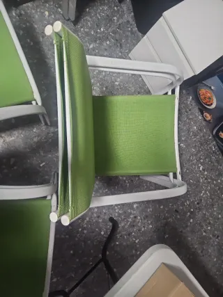 Juego de 6 Sillas de Jardín Verdes