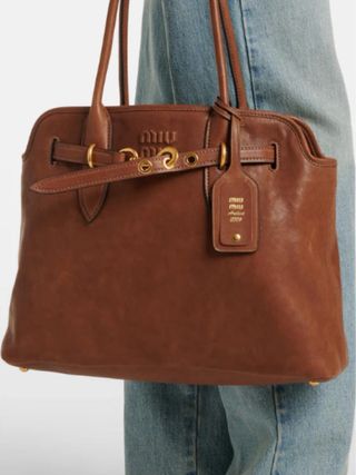 Bolso Miu Miu Marrón Piel