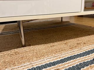 Mesa centro blanca patas aluminio