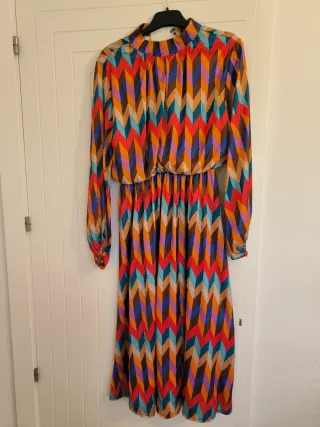 Vestido largo estampado evento