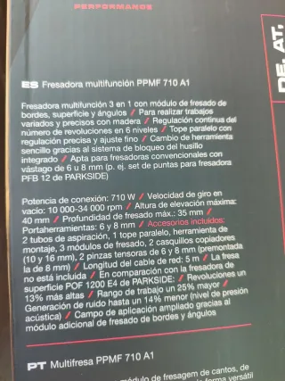 Fresadora Parkside Performance PPMF 710