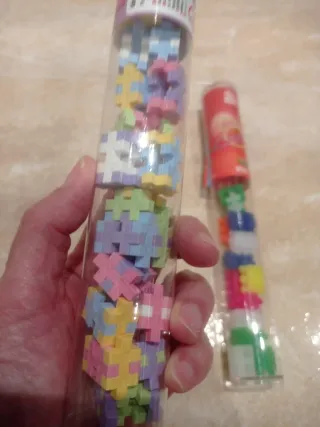 Plus Plus Bloques Construcción Tubo Pastel y Neón