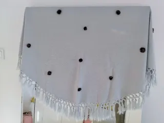 BUFANDA CHAL FULAR DE MUJER COLOR GRIS