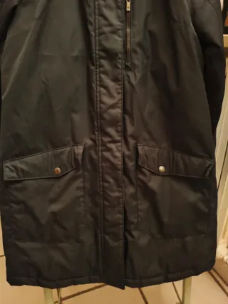 Parka larga Columbia mujer negra