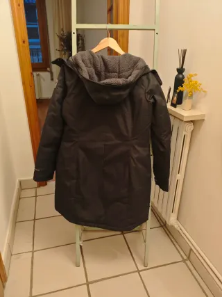 Parka larga Columbia mujer negra