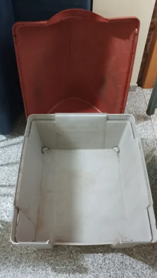 Caseta Perros Exterior Gris/Roja