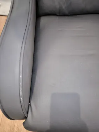 Sillón reclinable polipiel gris