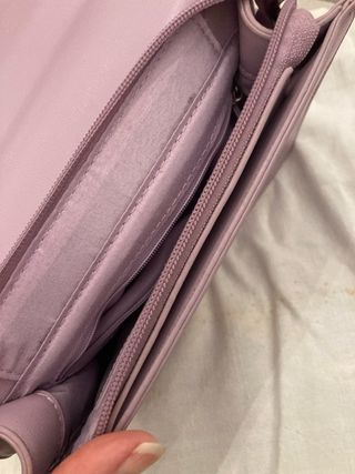 Borsa donna viola con catena argento