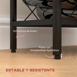 Botellero Vino para 10 Botellas con Encimera Negro