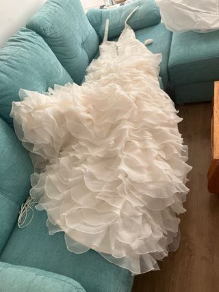 Vestido de Novia Aire Barcelona Talla 38 Crema