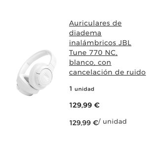 Cascos JBL Tune 770NC Blancos Nuevos