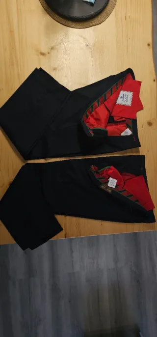 Traje completo "El Ganso" negro y rojo