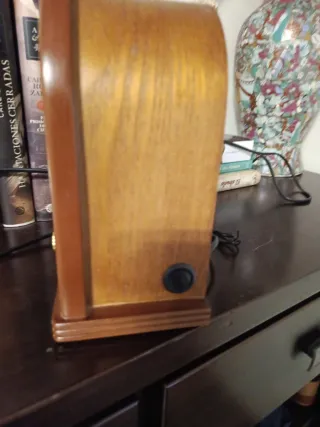 Radio Reloj Despertador analogico Madera