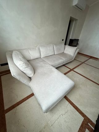 Divano angolare 3 posti panna