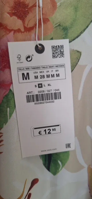 Top sin manga Zara estampado floral