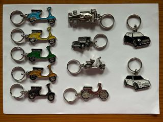 Portachiavi metallici Vespa, Vespa e altri 3D