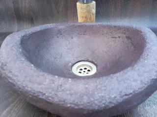 Lavabo rústico de cemento 34x12cm
