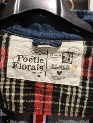 Abrigo vaquero patchwork floral