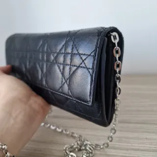 Cartera Lady Dior Wallet on Chain Negra