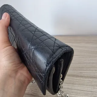 Cartera Lady Dior Wallet on Chain Negra