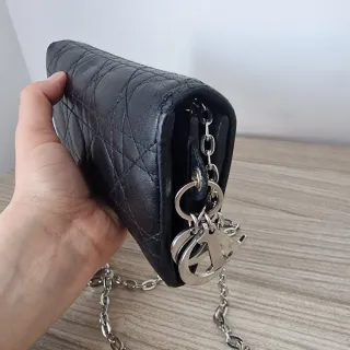 Cartera Lady Dior Wallet on Chain Negra