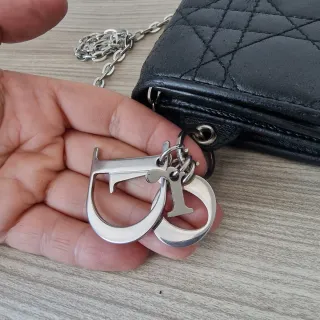 Cartera Lady Dior Wallet on Chain Negra