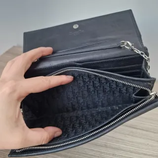 Cartera Lady Dior Wallet on Chain Negra