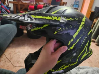 Casco Moto Cross Negro y Amarillo