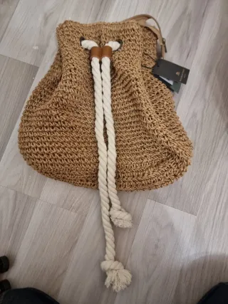 Mochila saco Paco Martinez rafia