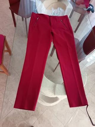 Pantaloni Zara rosso ciliegia