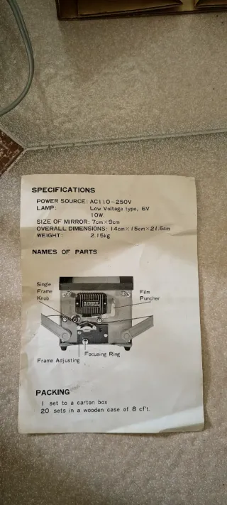 Moviola Imperial 8mm con scatola originale.