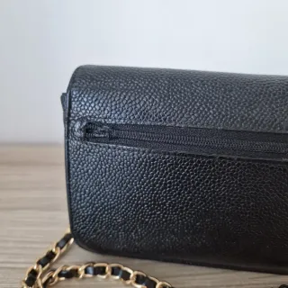 Bolso Cartera Chanel Piel Caviar Vintage Negro