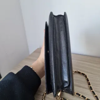 Bolso Cartera Chanel Piel Caviar Vintage Negro